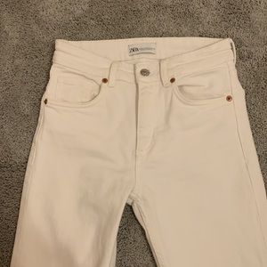 White Zara flare jeans